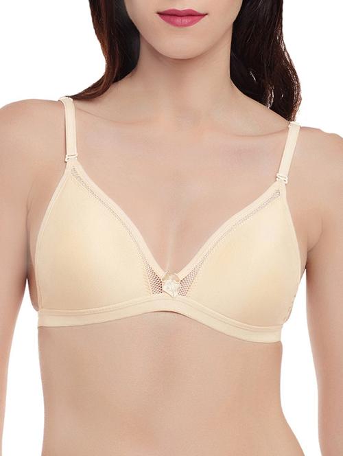 beige cotton t-shirt bra - 13949440 - Very Small Image - 1