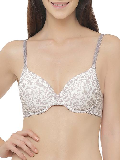 grey nylon plunge bra - 13949455 - Very Small Image - 1