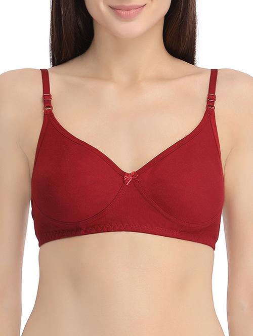 maroon cotton t-shirt bra - 13949467 - Very Small Image - 1