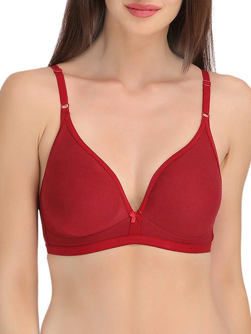maroon cotton t-shirt bra - 13949469 - Very Small Image - 1