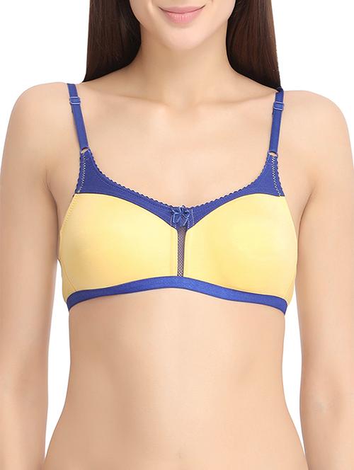 yellow cotton regular bra - 13949476 - Very Small Image - 1