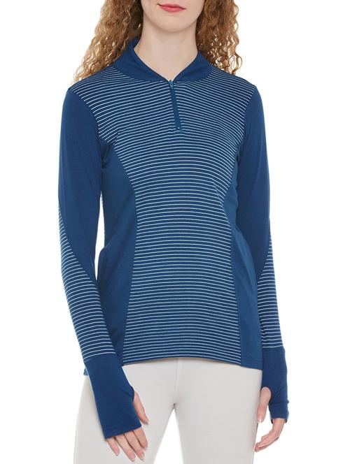 thumb hole sleeved color block tee - 13949995 - Very Small Image - 1