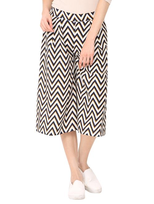 chevron print monochrome culottes - 13958614 - Very Small Image - 1
