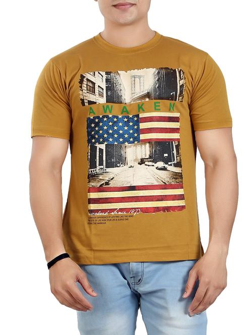 brown cotton t-shirt - 13959752 - Very Small Image - 1