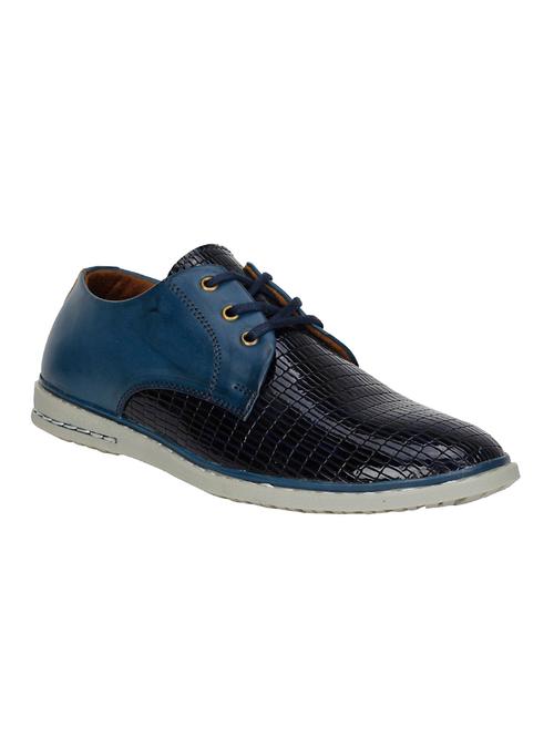 blue leatherette lace up shoe - 13962969 - Very Small Image - 1