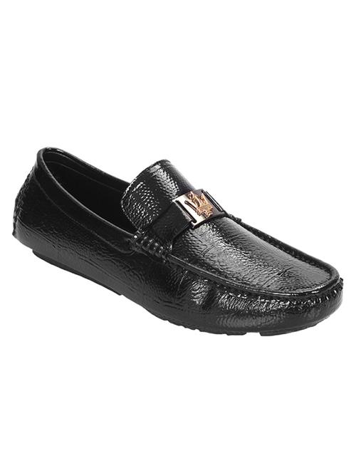 black leatherette slip on loafer - 13964127 - Very Small Image - 1