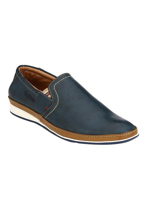blue leatherette casual slipon - 13964149 - Very Small Image - 1