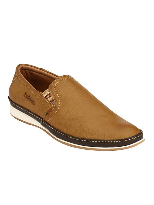 tan leatherette casual slipon - 13964150 - Very Small Image - 1