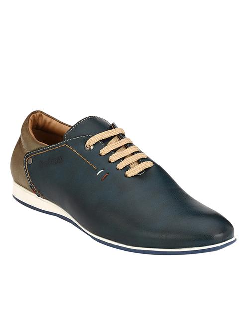blue leatherette lace up shoe - 13964154 - Very Small Image - 1