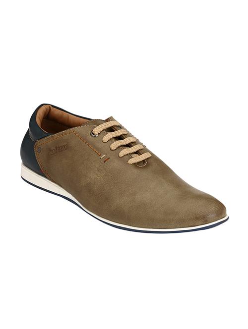 tan leatherette lace up shoe - 13964155 - Very Small Image - 1