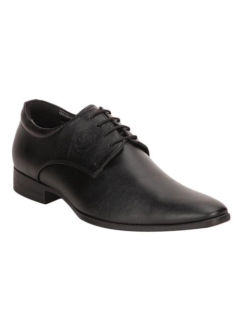 black leatherette lace-up derby - 13964308 - Very Small Image - 1