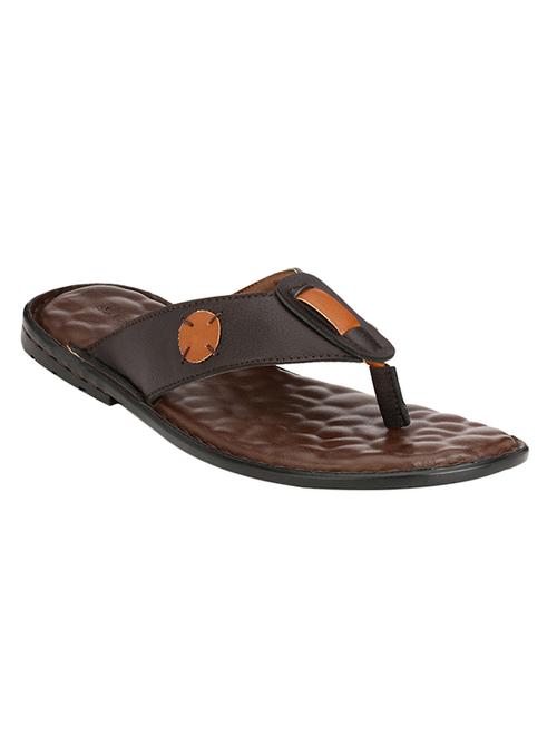 tan leather toe separator slipper - 13964332 - Very Small Image - 1