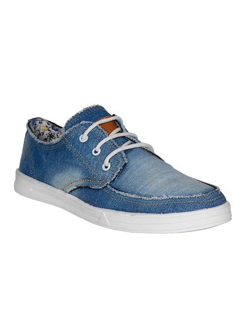 light blue denim lace up sneaker - 13964828 - Very Small Image - 1