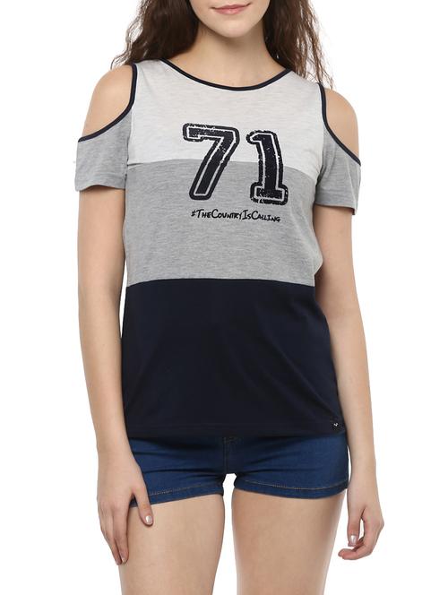 multicolored printed cotton regular tee - 13965462 - Very Small Image - 1