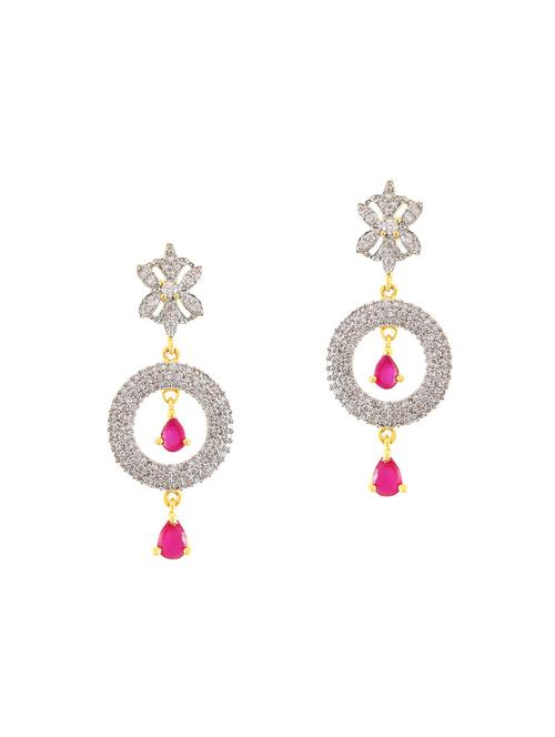 golden metal drop earrings - 13968564 - Very Small Image - 1