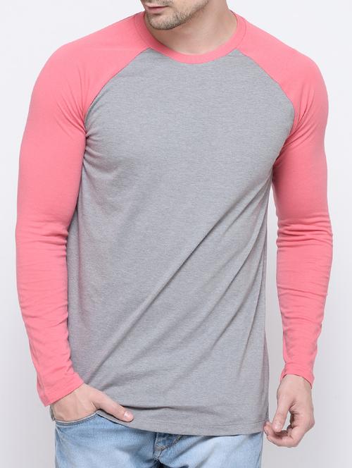grey cotton raglan t-shirt - 13968718 - Very Small Image - 1