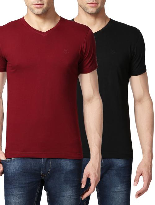 multi colored cotton t-shirt (set of 2) - 13969191 - Very Small Image - 1