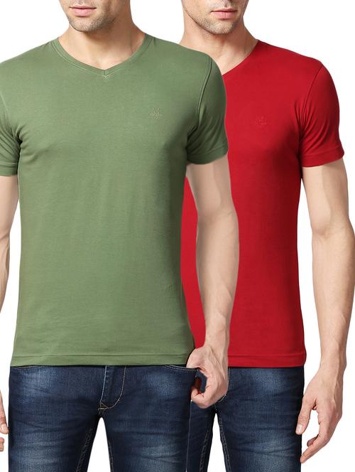 multi colored cotton t-shirt (set of 2) - 13969197 - Very Small Image - 1