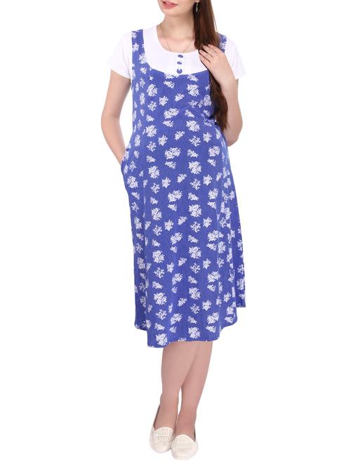 blue viscose maternity wear - 13970508 - Very Small Image - 1