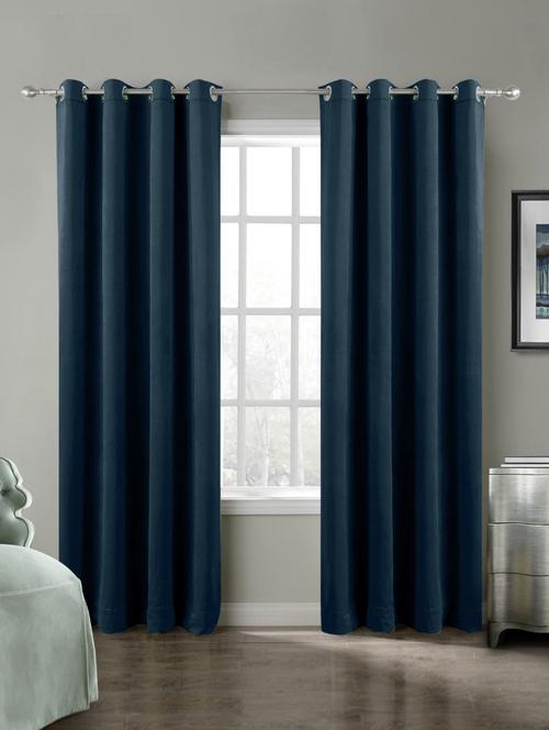 r home solid cotton velvet single door curtain - 13970660 - Very Small Image - 1