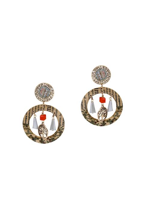multi colored metal drop earrings - 13971270 - Very Small Image - 1