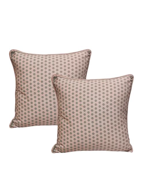 print with piping set of 2 cushion cover - 13971380 - Very Small Image - 1