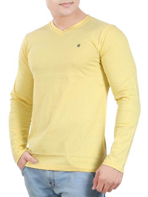 yellow cotton t-shirt - 13972450 - Very Small Image - 1