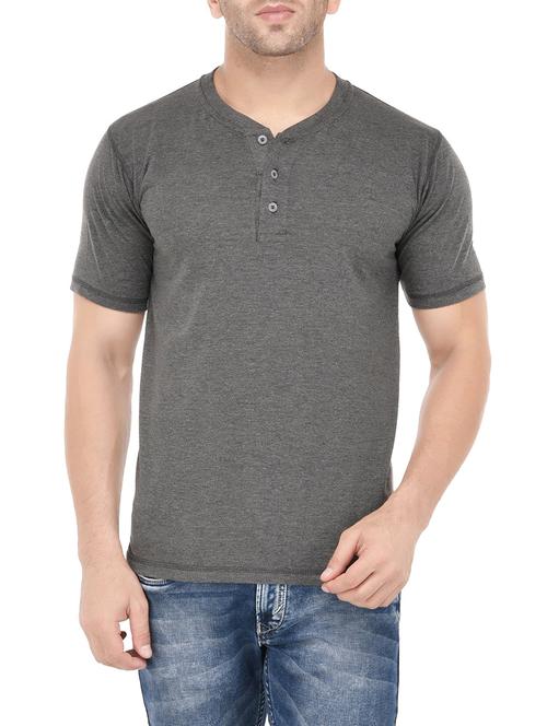 grey solid t-shirt - 13973407 - Very Small Image - 1