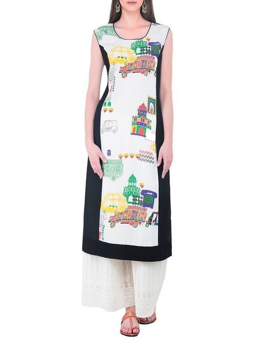 multicolor rayon long kurta - 13973420 - Very Small Image - 1