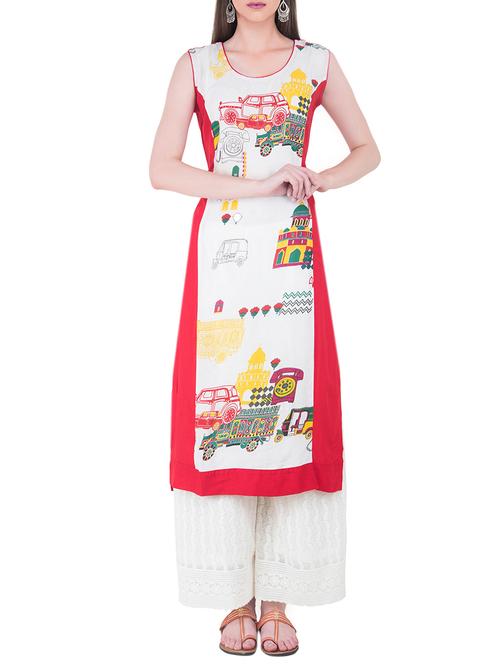multicolor rayon long kurta - 13973421 - Very Small Image - 1