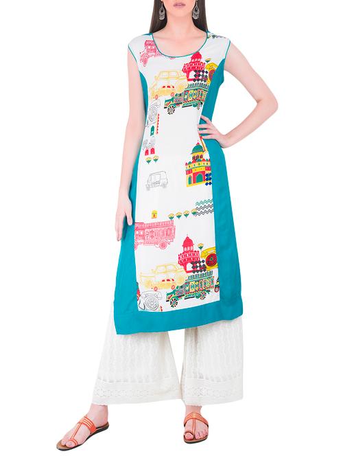 multicolor rayon long kurta - 13973422 - Very Small Image - 1