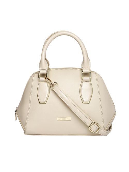 cream leatherette handbag - 13973460 - Very Small Image - 1
