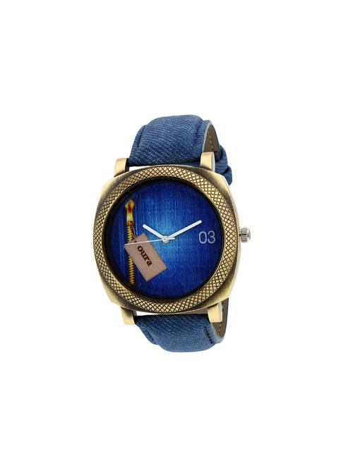 oura blue dial leather watch for men - 13973611 - Very Small Image - 1