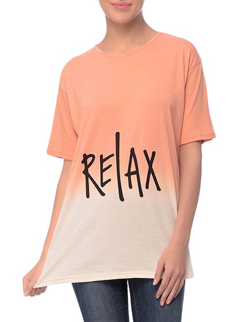 orange cotton regular tshirt - 13973688 - Very Small Image - 1