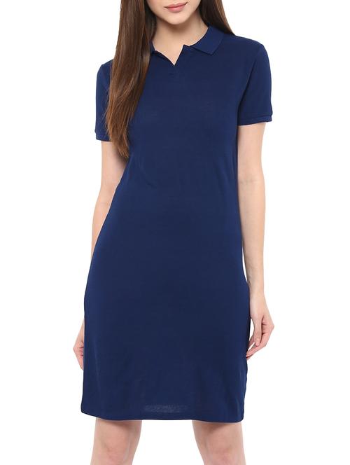 navy blue viscose aline dress - 13974465 - Very Small Image - 1