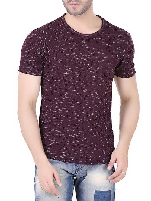 maroon cotton t-shirt - 13977396 - Very Small Image - 1