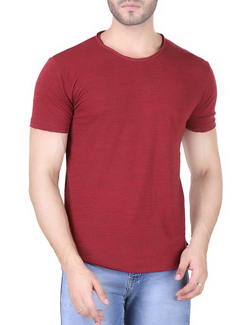 maroon cotton t-shirt - 13977398 - Very Small Image - 1