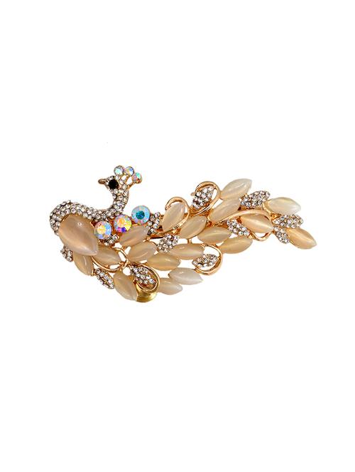 mansiyaorange designer peacock style hair clip for women - 13979286 - Very Small Image - 1