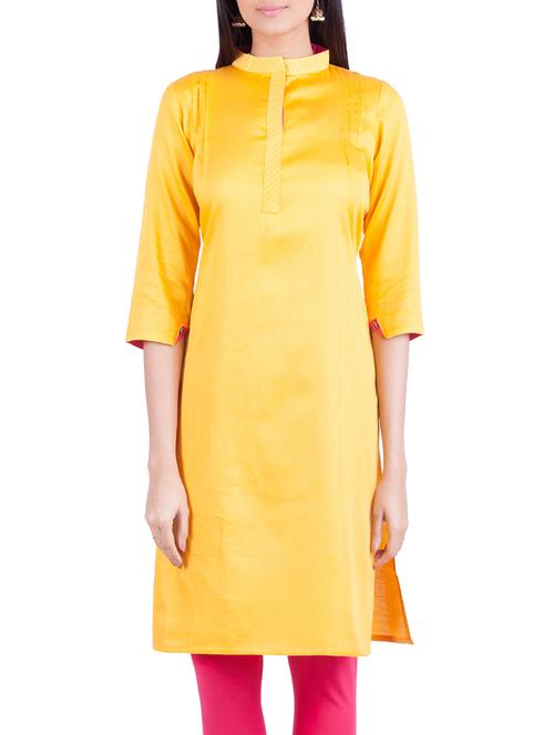 rene design studio yellow cotton regular kurta - 13980115 - Very Small Image - 1
