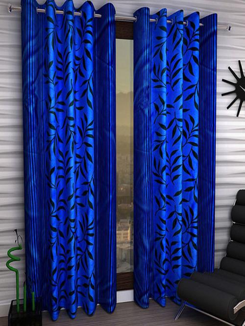 home fantasy printed set of 2 door curtain - 13981444 - Very Small Image - 1