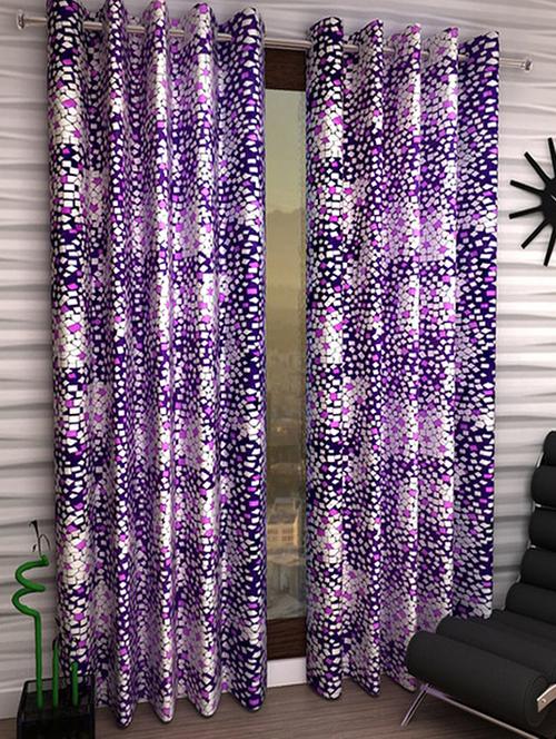 home fantasy printed set of 2 door curtain - 13981447 - Very Small Image - 1