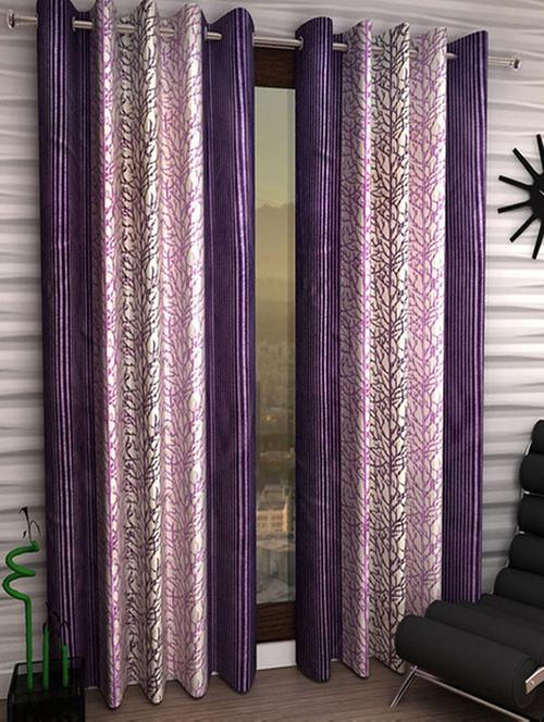 home fantasy printed set of 2 door curtain - 13981449 - Very Small Image - 1