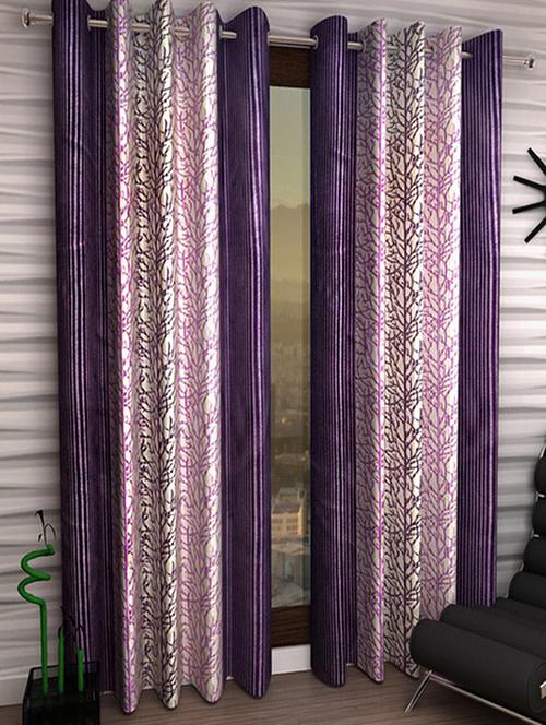 home fantasy printed set of 2 door curtain - 13981454 - Very Small Image - 1