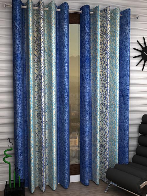 home fantasy printed set of 2 door curtain - 13981455 - Very Small Image - 1