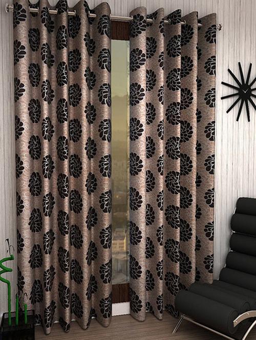 home fantasy printed set of 2 door curtain - 13981464 - Very Small Image - 1