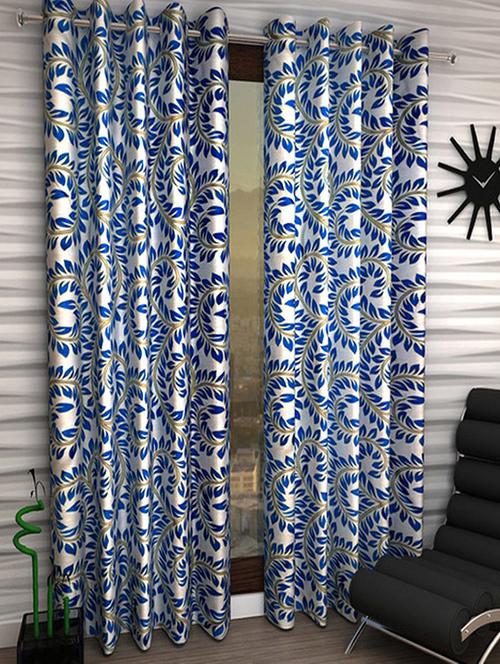 home fantasy printed set of 2 door curtain - 13981465 - Very Small Image - 1