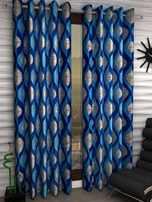 home fantasy printed set of 2 door curtain - 13981468 - Very Small Image - 1
