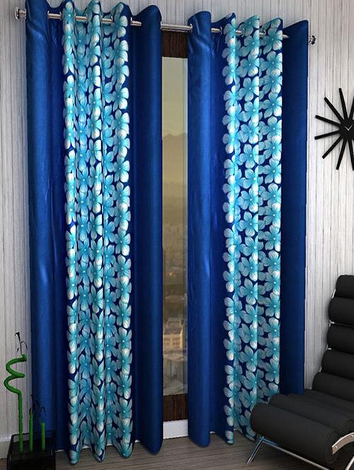 home fantasy printed set of 2 door curtain - 13981469 - Very Small Image - 1