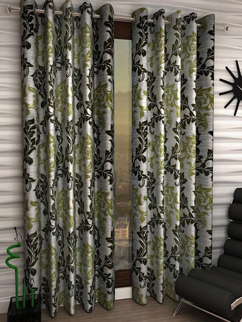 home fantasy printed set of 2 door curtain - 13981471 - Very Small Image - 1