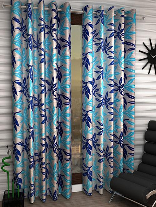 home fantasy printed set of 2 door curtain - 13981473 - Very Small Image - 1